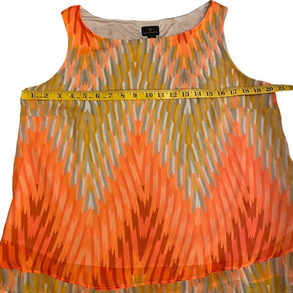 WORTHINGTON  | BRIGHT CHEVRON RUFFLE TANK TOP  SZ L - Picture 12 of 15